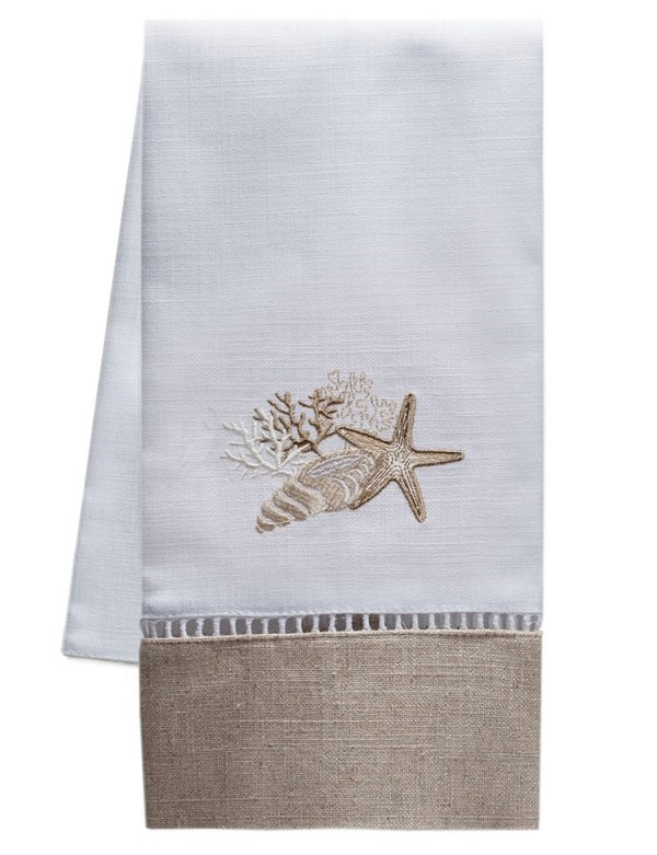 Guest Towel - Combo Linens, Ladder Lace, Embroidered