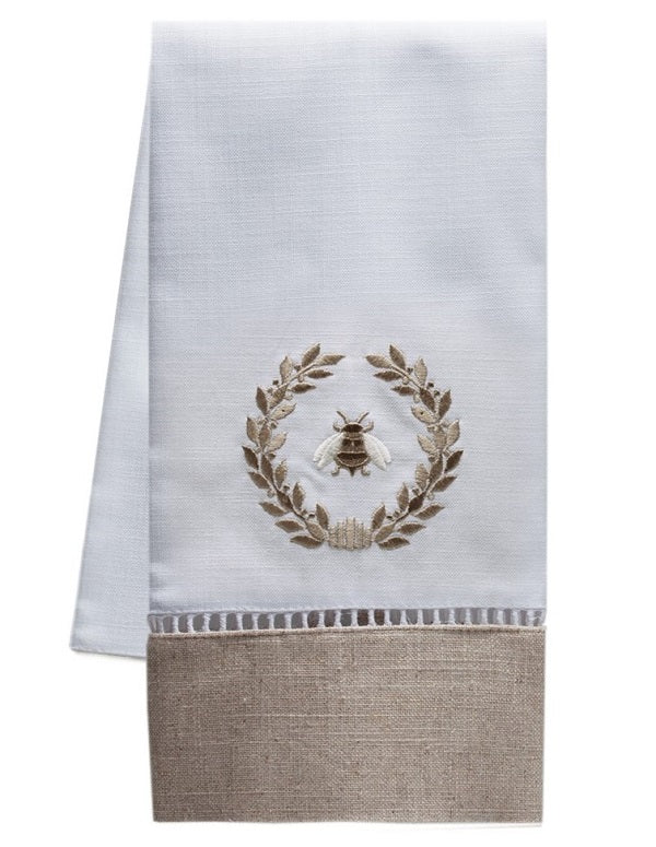 Guest Towel - Combo Linens, Ladder Lace, Embroidered