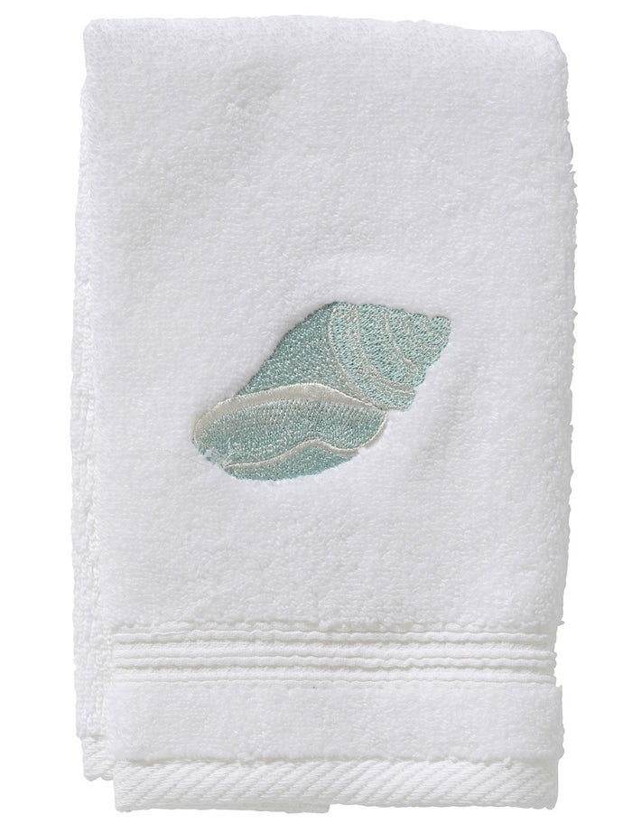 Guest Towel - White Cotton Terry, Embroidered
