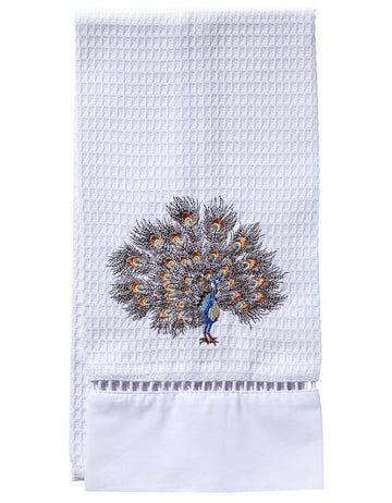 Guest Towel, Ladder Lace, Embroidered Animals