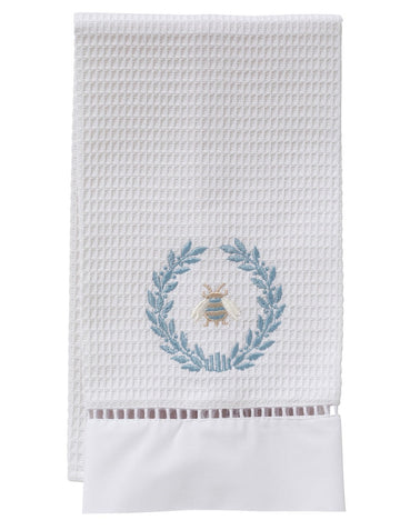 Guest Towel, Ladder lace, Embroidered Bees