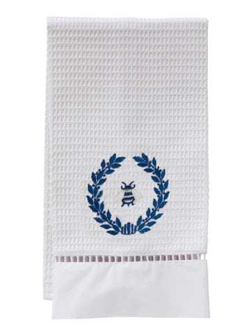 Guest Towel, Ladder lace, Embroidered Bees