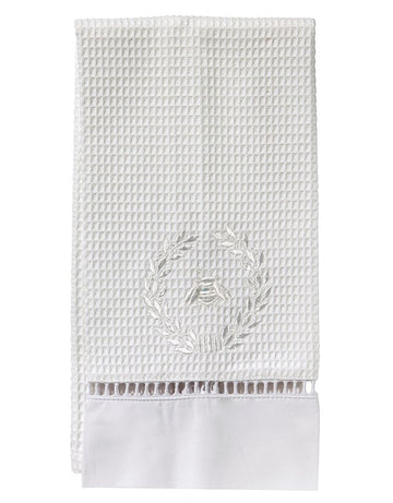 Guest Towel, Ladder lace, Embroidered Bees