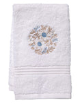 Guest Towel, Terry - Flower Wheel (Blue / Beige)