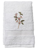 Guest Towel, Terry, Apple Blossom (White)
