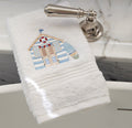 Guest Towel, Terry, Beach Cabana (Blue)