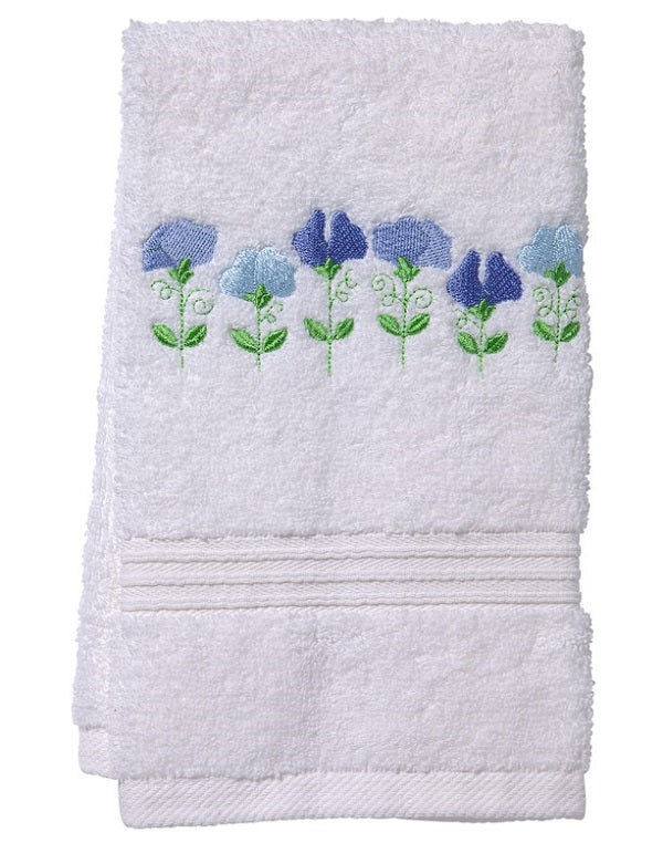 Guest Towel, Terry, Botanical Embroidered