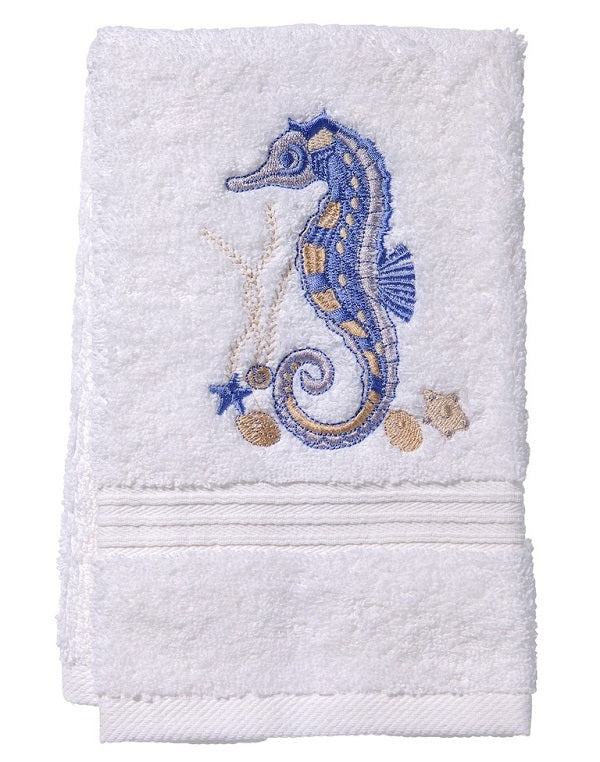 Seahorse & Shells (Blue)