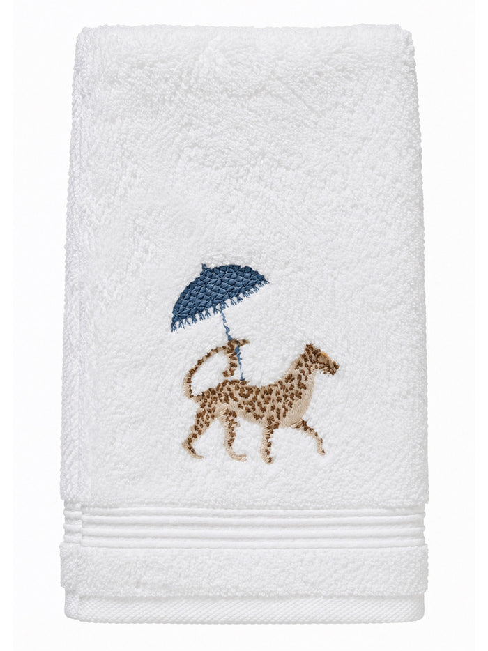 Leopard & Umbrella (Beige/Blue)