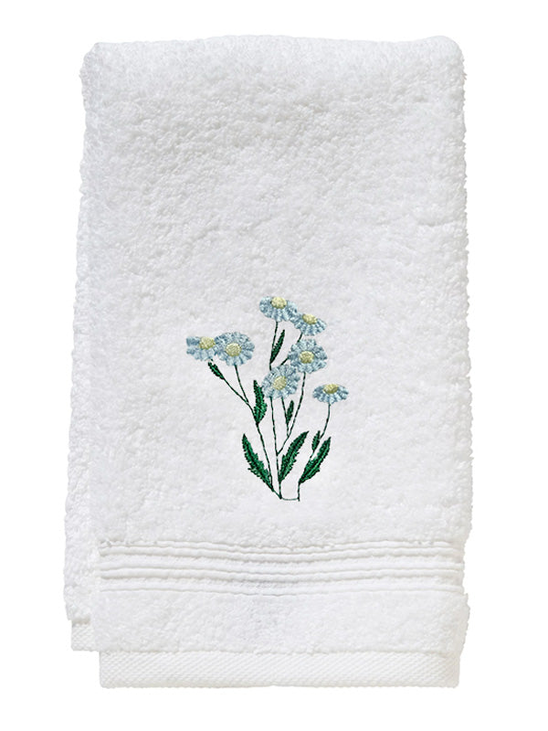 Guest Towel, Terry, Embroidered Blooms