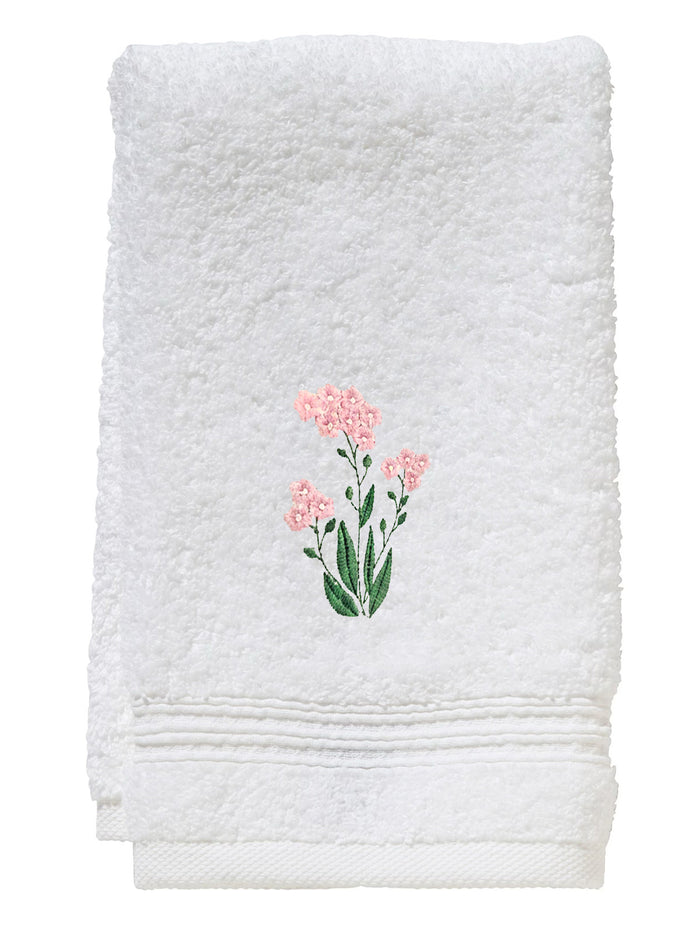 Guest Towel, Terry, Embroidered Blooms