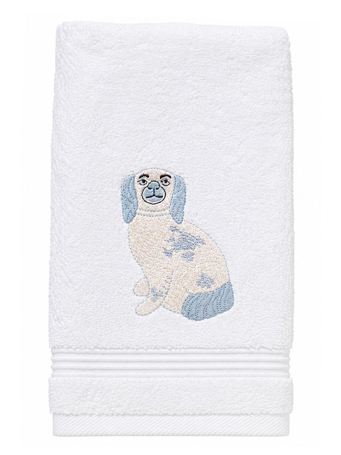 Guest Towel, Terry, Embroidered Chinoiserie
