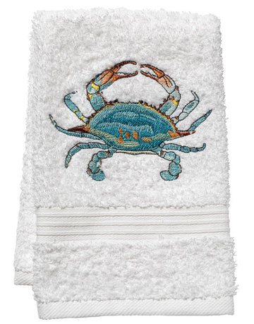 Guest Towel, Terry, Embroidered Sea Life