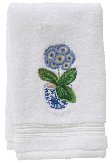 Guest Towel, Terry, Embroidered Topiary
