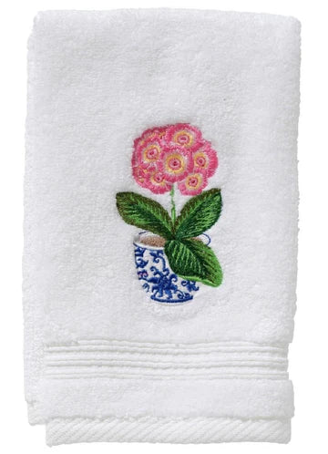 Guest Towel, Terry, Embroidered Topiary