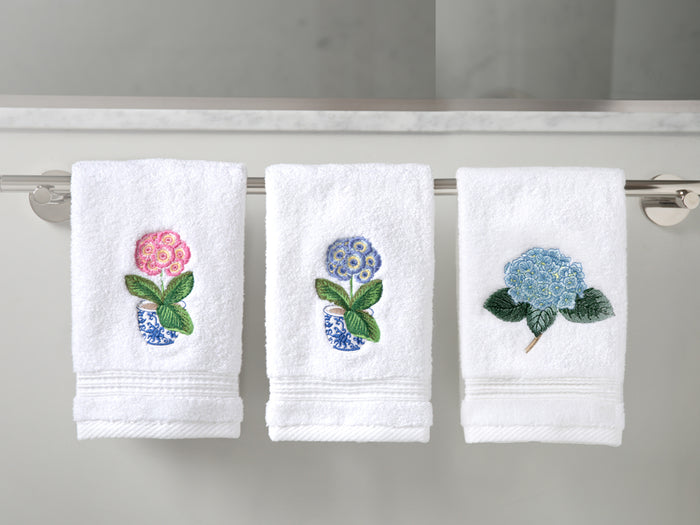 Guest Towel, Terry, Embroidered Topiary