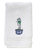 Guest Towel, Terry, Seahorse Chinoiserie