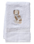 Guest Towel, Terry, Staffordshire Dog (Beige)