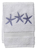 Guest Towel, Terry, Three Starfish (Blue)