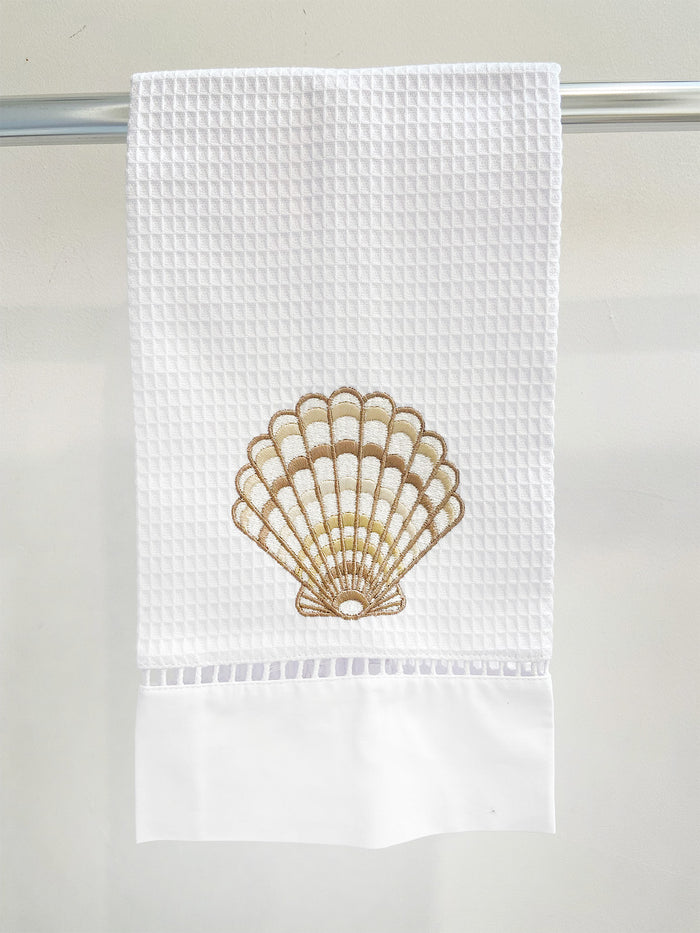 Guest Towel, Waffle Weave, Clam (Beige)