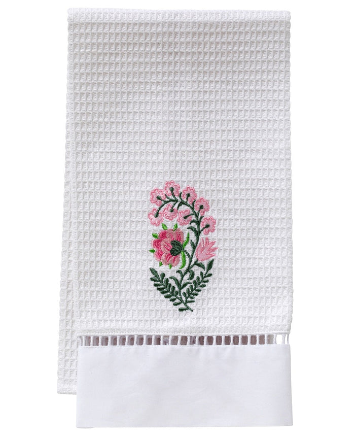 Guest Towel, Waffle Weave, Fleur (Pink)