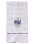 Guest Towel, Waffle Weave, Hydrangea Basket (Blue)