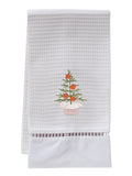 Guest Towel, Waffle Weave, Oranges for Christmas