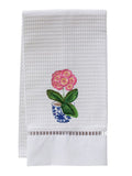 Guest Towel, Waffle Weave, Potted Primrose (Pink)
