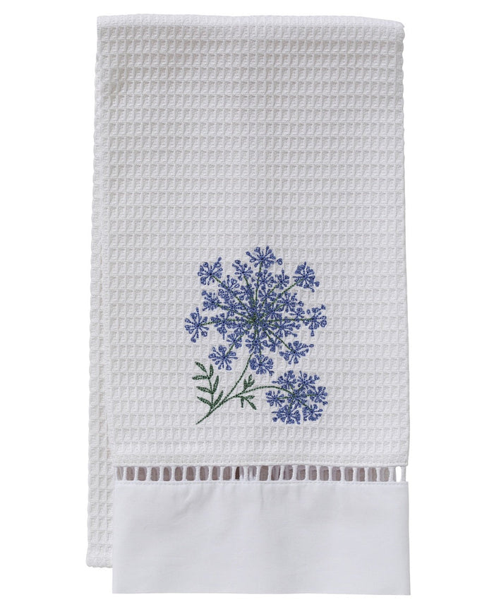 Guest Towel, Waffle Weave, Queen Anne's Lace (Blue)