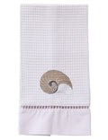 Guest Towel, Waffle Weave, Striped Nautilus (Beige)