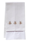 Guest Towel, Waffle Weave, Three Napoleon Bees (Beige)