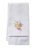 Guest Towel, Waffle Weave, Wheat Sheaf (Red, Gold)