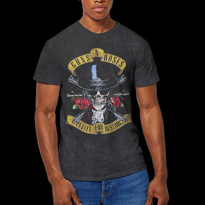 Guns N' Roses Burn Out T-Shirt - Appetite ( Dip Dye) Rock Off