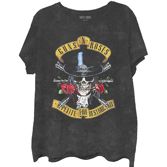 Guns N' Roses Burn Out T-Shirt - Appetite ( Dip Dye) Rock Off
