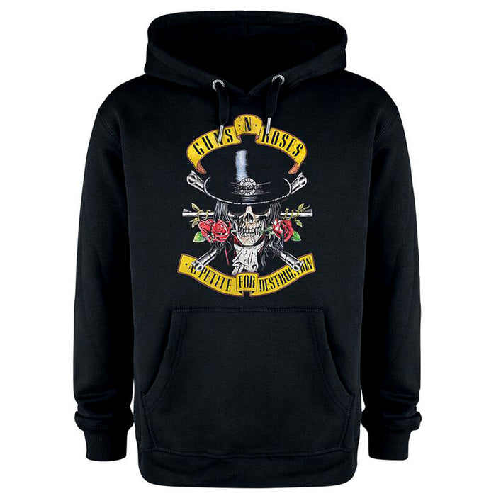 Guns N Roses Hoodie - Top Hat Skull Amplified