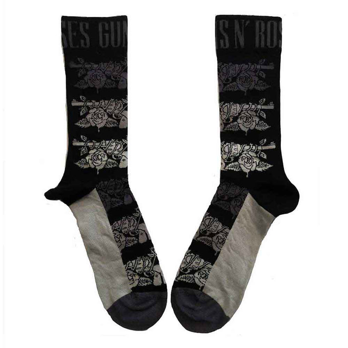 Guns N' Roses Unisex Ankle Socks: Monochrome Pistols Rock Off