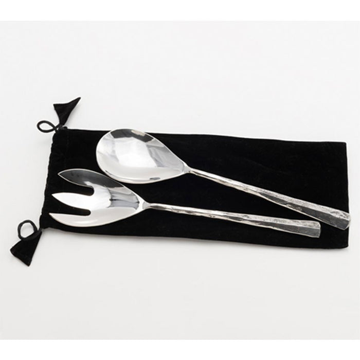 Salisbury Hammered Salad Servers | Koop.co.nz