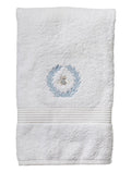 Hand Towel, Terry, Napoleon Bee Wreath (Duck Egg Blue)