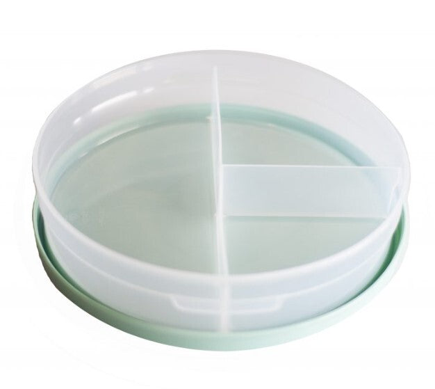 Harfield 3 Compartment Food Container With Lid 21cm Dia x 4.5cm High (496)