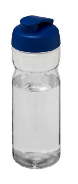 Harfield Copolyester Water Bottle 600ml Clear With Coloured Flip Lid (484)