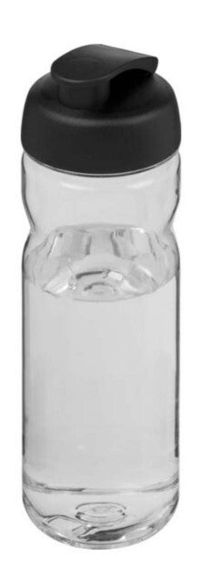Harfield Copolyester Water Bottle 600ml Clear With Coloured Flip Lid (484)