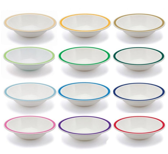 Harfield Duo Polycarbonate Bowl 17.3cm With Solid Colour Rim (026)