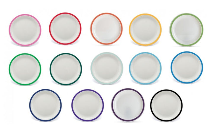 Harfield Duo Polycarbonate Plate 17cm With Solid Colour Rim (025)