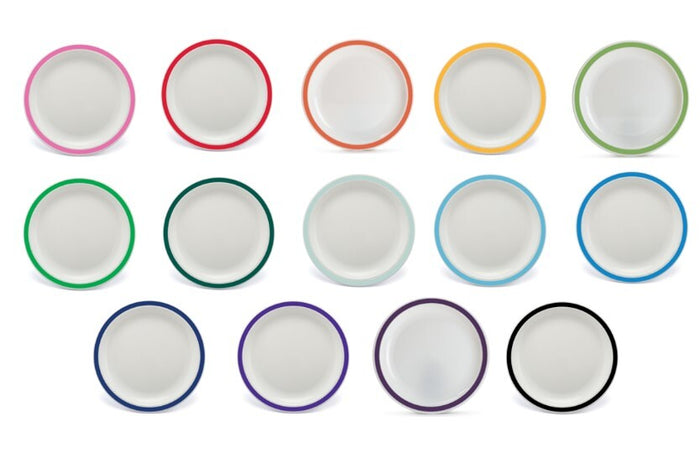 Harfield Duo Polycarbonate Plate 23cm With Solid Colour Rim (024)