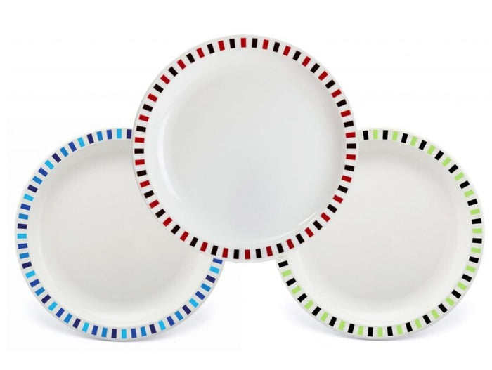 Harfield Duo Polycarbonate Plate 25.5cm With Patterned Rim (228P)