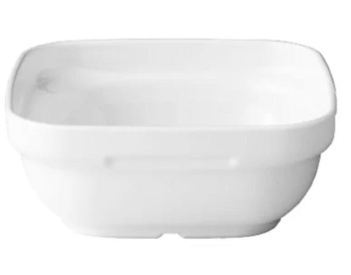 Harfield Polycarbonate Square Bowl White 300ml /  11.7cm x 11.7cm x 4.7cm (130)