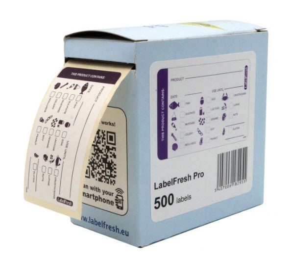 Harfield Removable Warning Label Roll Of 500 - Allergen (801All)