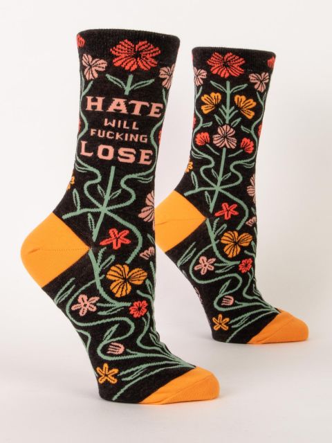 Hate Will Fucking Lose W-Crew Socks BLUEQ