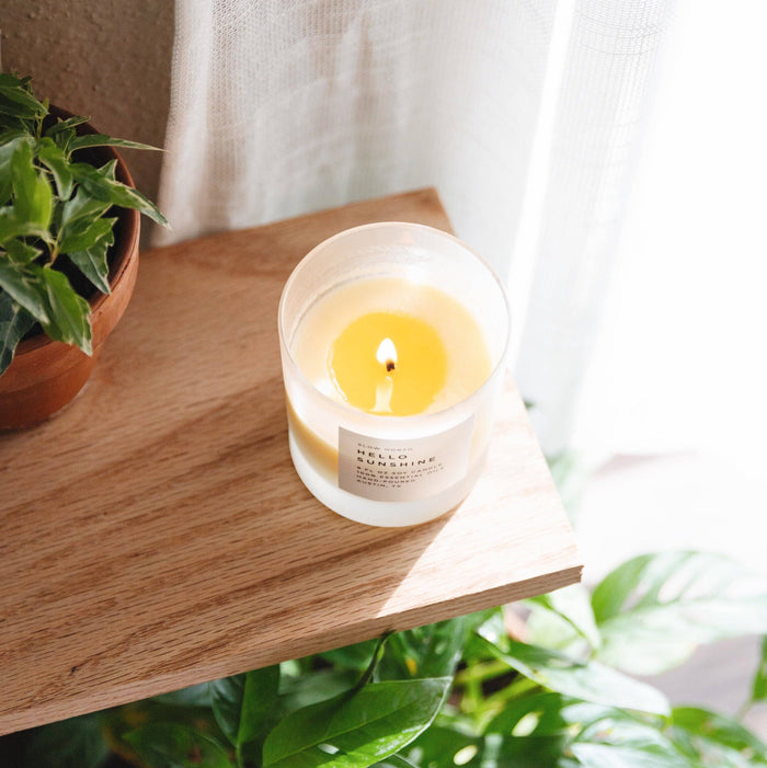 Hello Sunshine Frosted Candle