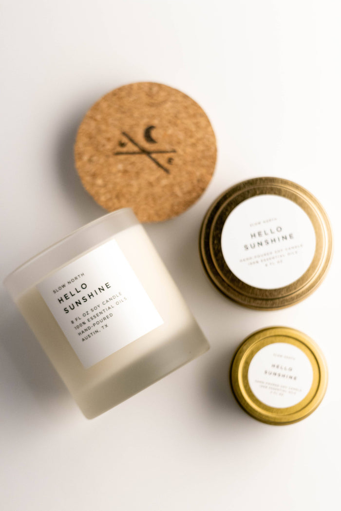 Hello Sunshine Frosted Candle